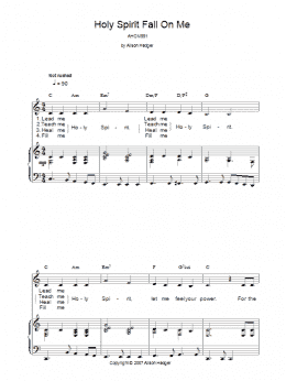 page one of Holy Spirit Fall On Me (Piano, Vocal & Guitar Chords)