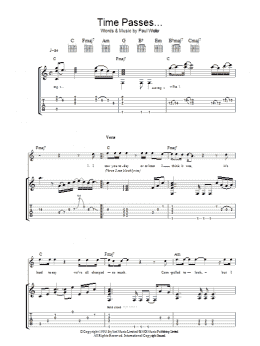 page one of Time Passes (Guitar Tab)