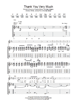 page one of Thank You Very Much (Guitar Tab)