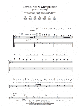 page one of Love's Not A Competition (But I'm Winning) (Guitar Tab)