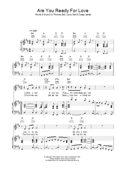page one of Are You Ready For Love (Piano, Vocal & Guitar Chords)