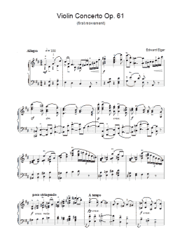page one of Violin Concerto Op.61 (first movement) (Piano Solo)