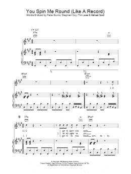 page one of You Spin Me Round (Like A Record) (Piano, Vocal & Guitar Chords)