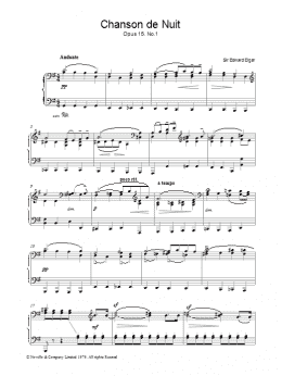 page one of Chanson De Nuit Op.15, No.1 (Piano Solo)