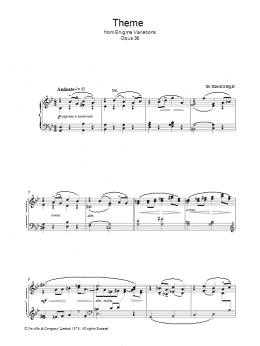 page one of Theme from The Enigma Variations, Op.36 (Piano Solo)