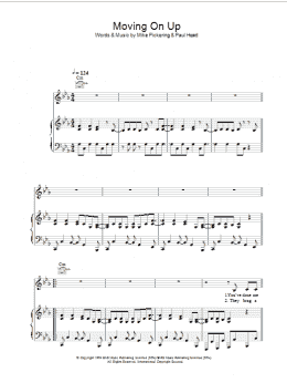 page one of Moving On Up (Piano, Vocal & Guitar Chords)