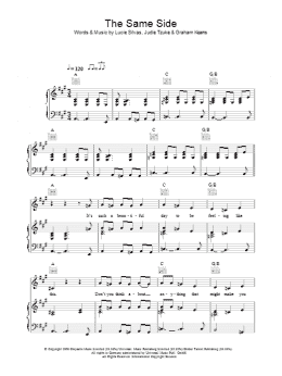 page one of The Same Side (Piano, Vocal & Guitar Chords)