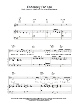 page one of Especially For You (Piano, Vocal & Guitar Chords)