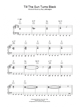 page one of Till The Sun Turns Black (Piano, Vocal & Guitar Chords)