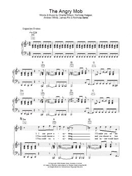 page one of The Angry Mob (Piano, Vocal & Guitar Chords)