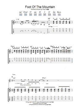 page one of Foot Of The Mountain (Guitar Tab)