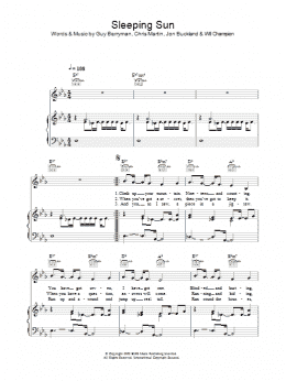 page one of Sleeping Sun (Piano, Vocal & Guitar Chords)