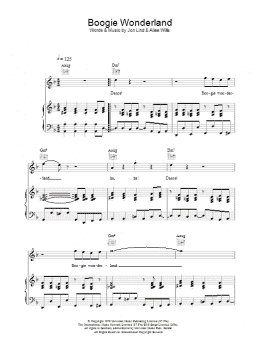 page one of Boogie Wonderland (Piano, Vocal & Guitar Chords)