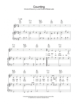 page one of Counting (Piano, Vocal & Guitar Chords)