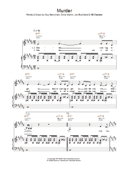 page one of Murder (Piano, Vocal & Guitar Chords)