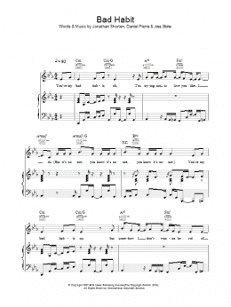 page one of Bad Habit (Piano, Vocal & Guitar Chords)