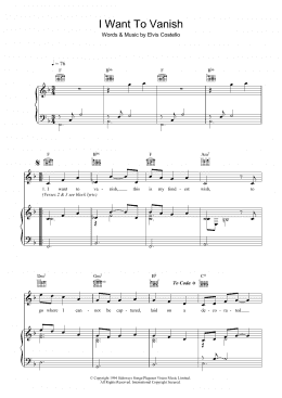 page one of I Want To Vanish (Piano, Vocal & Guitar Chords)