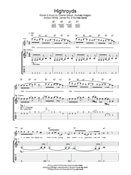 page one of Highroyds (Guitar Tab)