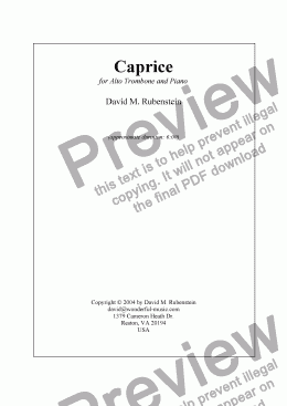 page one of Caprice