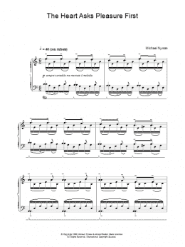 page one of The Heart Asks Pleasure First: The Promise / The Sacrifice (Piano Solo)