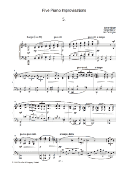 page one of Five Piano Improvisations: 5. Largo (Piano Solo)