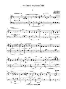 page one of Five Piano Improvisations: 1. Grazioso (Piano Solo)