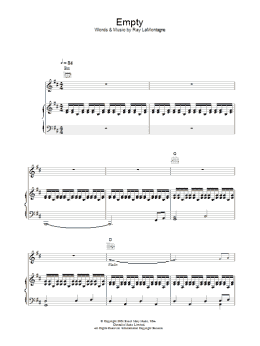 page one of Empty (Piano, Vocal & Guitar Chords)