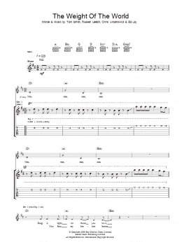 page one of The Weight Of The World (Guitar Tab)