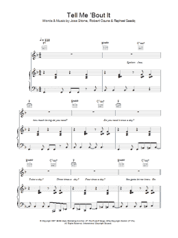 page one of Tell Me 'Bout It (Piano, Vocal & Guitar Chords)