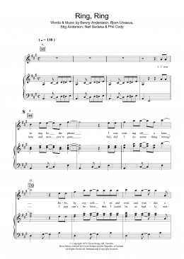 page one of Ring, Ring (Piano, Vocal & Guitar Chords)