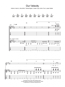 page one of Our Velocity (Guitar Tab)