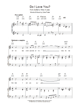 page one of Do I Love You? (Piano, Vocal & Guitar Chords)