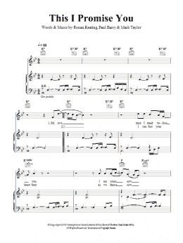 page one of This I Promise You (Piano, Vocal & Guitar Chords)