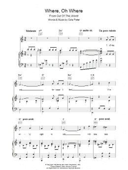 page one of Where, Oh Where? (Piano, Vocal & Guitar Chords)