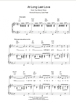 page one of At Long Last Love (Piano, Vocal & Guitar Chords)