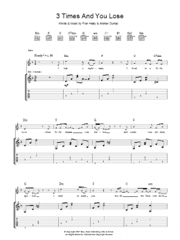 page one of 3 Times And You Lose (Guitar Tab)