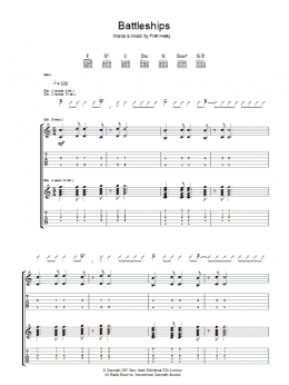 page one of Battleships (Guitar Tab)