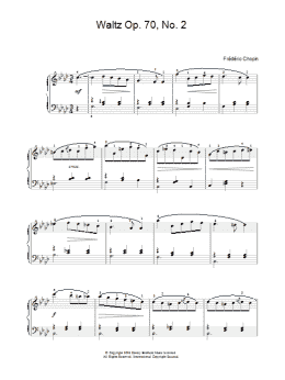 page one of Waltz Op. 70, No. 2 (Piano, Vocal & Guitar Chords)