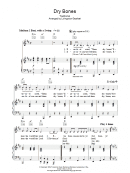 page one of Dry Bones (Piano, Vocal & Guitar Chords)