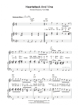 page one of Heartattack And Vine (Piano, Vocal & Guitar Chords)