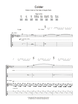 page one of Colder (Guitar Tab)
