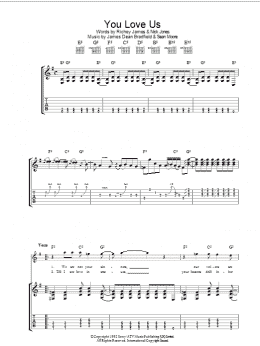 page one of You Love Us (Guitar Tab)