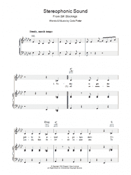page one of Stereophonic Sound (Piano, Vocal & Guitar Chords)