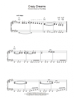 page one of Crazy Dreams (Piano, Vocal & Guitar Chords)