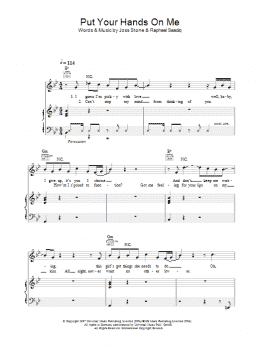 page one of Put Your Hands On Me (Piano, Vocal & Guitar Chords)