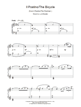 page one of Il Postino/The Bicycle (from Il Postino/The Postman) (Piano Solo)