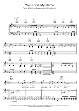 page one of You Know My Name (theme from James Bond: Casino Royale) (Piano, Vocal & Guitar Chords)