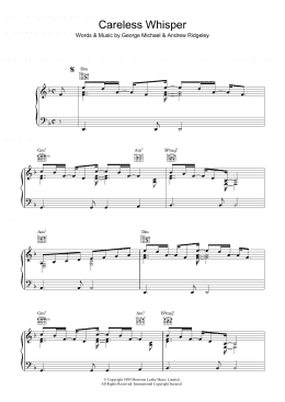 page one of Careless Whisper (Piano, Vocal & Guitar Chords)