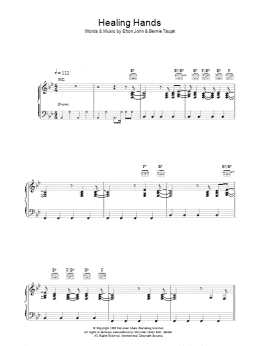 page one of Healing Hands (Piano, Vocal & Guitar Chords)