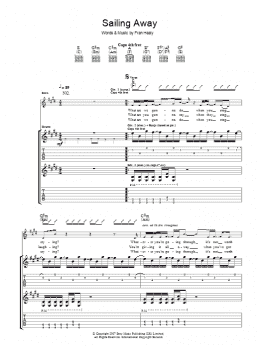 page one of Sailing Away (Guitar Tab)